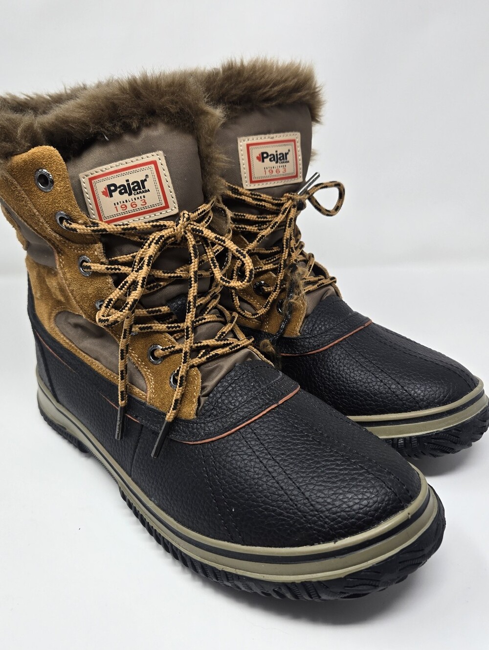 Pajar Black & Brown Men’s Insulated Lace-Up Boots
